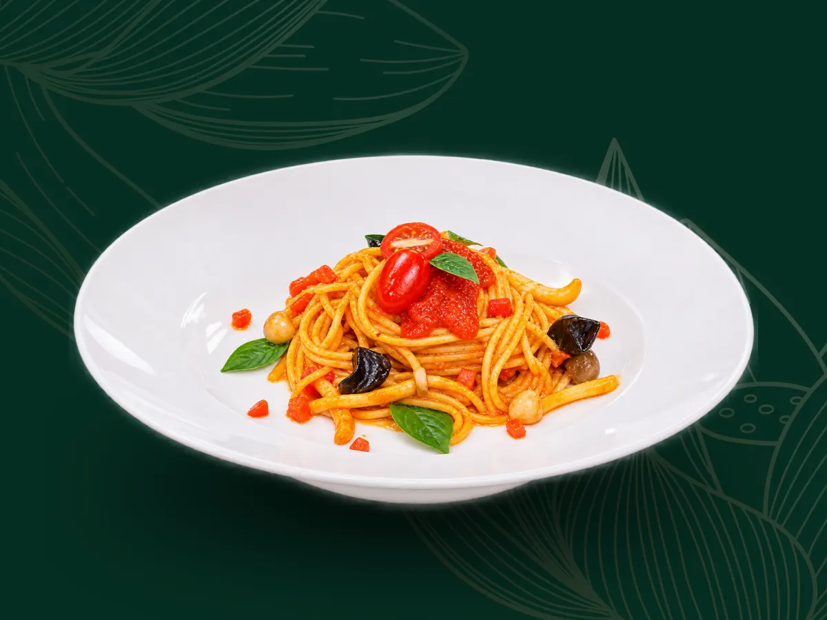 Mỳ Ý Sốt Cà Chua Nấm 2